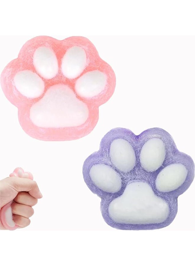 2 X Cat Paw Squishy Toys
