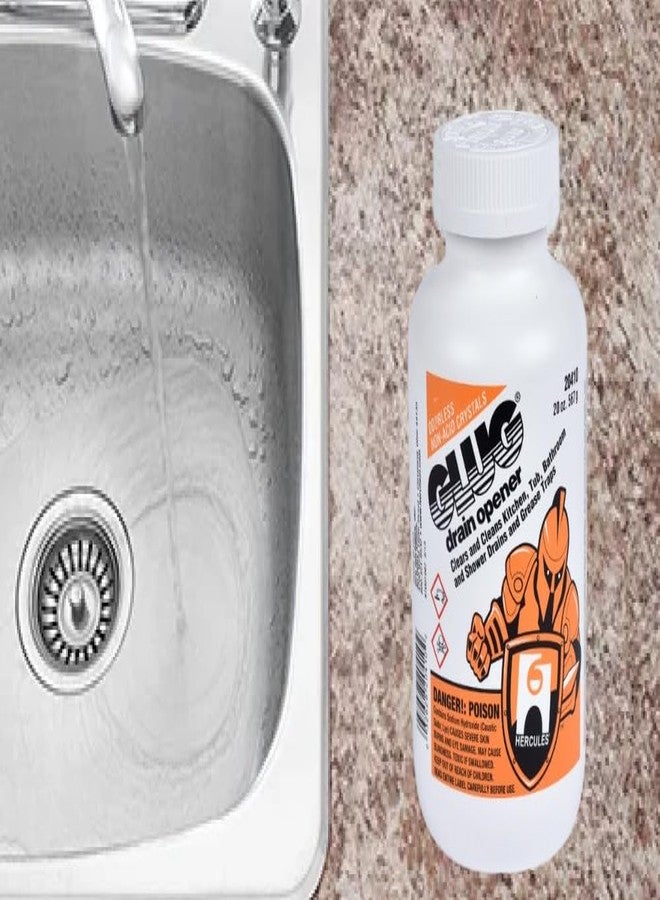 Oatey 20410 Hercules Glug Crystals Drain Opener, 20 oz (Pack of 3) - Image 3