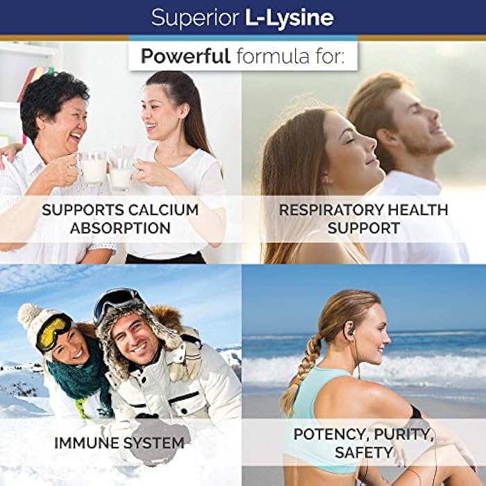 Superior Labs L-Lysine 500 mg Capsules, Pure Non-GMO, Third-Party Tested, No Fillers, Gluten Free, Supports Immune System, Promotes Calcium Absorption, 120 Caps - Image 5
