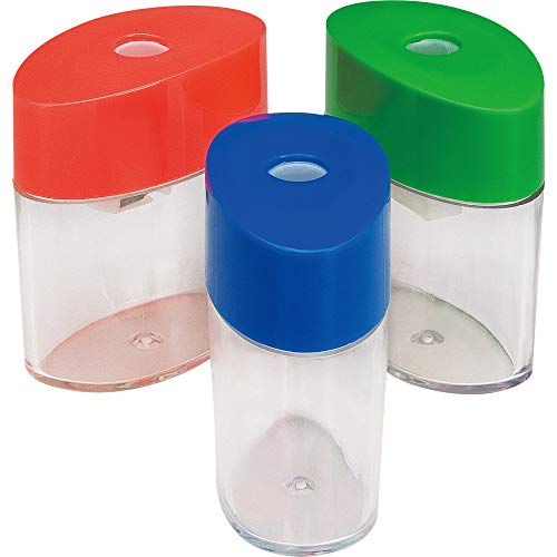 Integra Plastic Sharpener, Oval, 2-1/8-Inch, Assorted (ITA42850) - Image 1