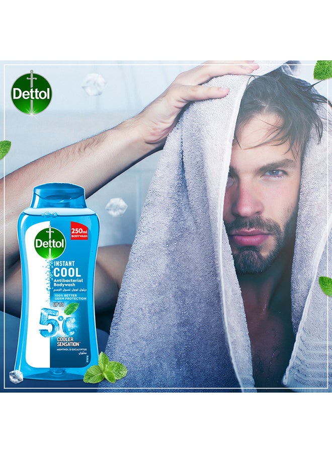 Dettol Instant Cool Antibacterial Bodywash With Menthol & Eucalyptus 250ml - Image 4