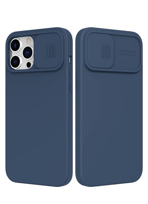 Case for iPhone 14 Pro with Ca-mera Cover, Lens Protection, Shockproof Protective Bumper Hard PC Back and Soft Silicone Edge for iPhone 14 Pro (iPhone 14 Pro, Blue)