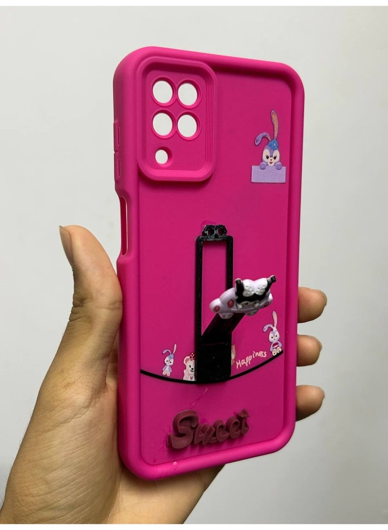 New cartoon design back cover with the word "Sweet" on it, compatible with Samsung A12 - M12 phones - Image 1