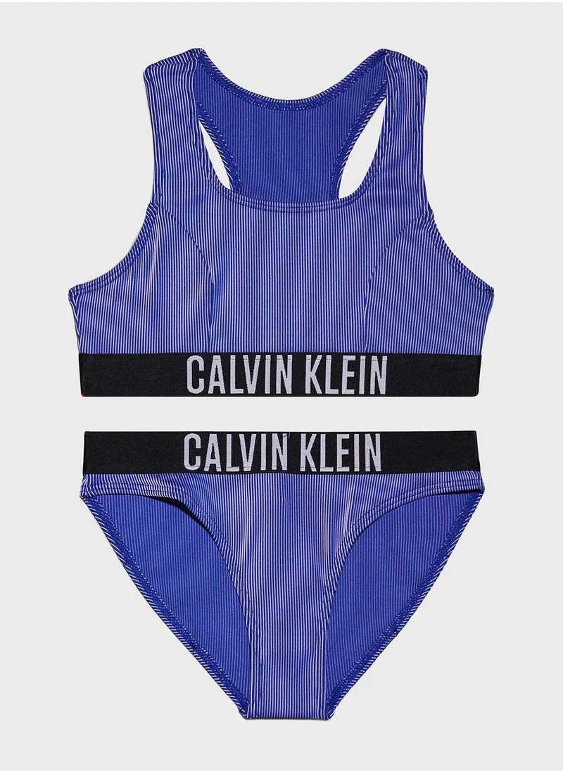 Calvin Klein Jeans Youth Logo Bralette Bikini Set