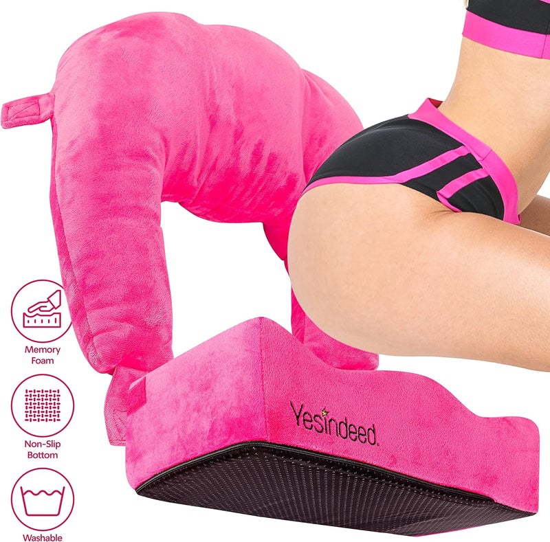 YESINDEED Brazilian Butt Lift Pillow + Back Support – Dr. Approved BBL Foam Pillow Set with Carry Bag, Comfortable & Firm Recovery Cushion for Post Surgery Sitting Relief, Lightweight & Portable, Pink - Image 2