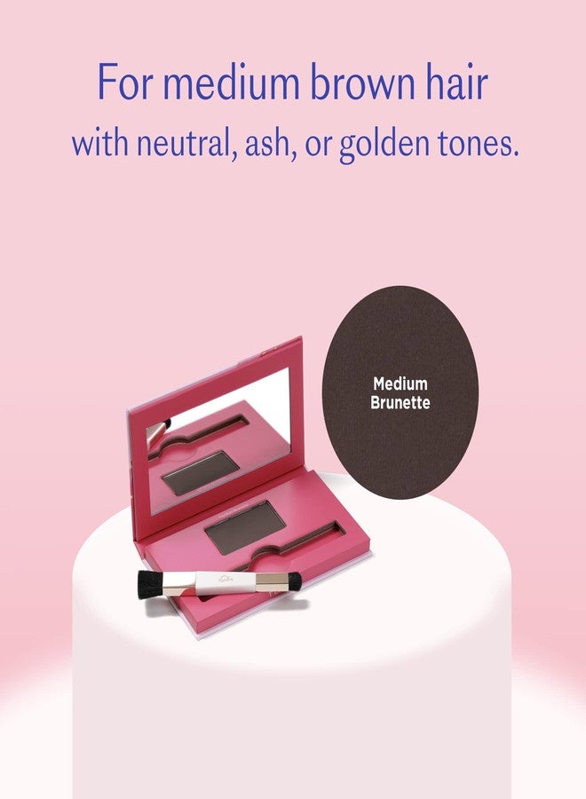 eSalon Root Touch Up + Brow Powder, Conceal & Cover (Medium Brunette) - Hairline Powder for Women - Scalp Concealer & Filler for Thinning & Gray Hair Coverage - Creates Thicker & Fuller-Looking Hair - Image 3