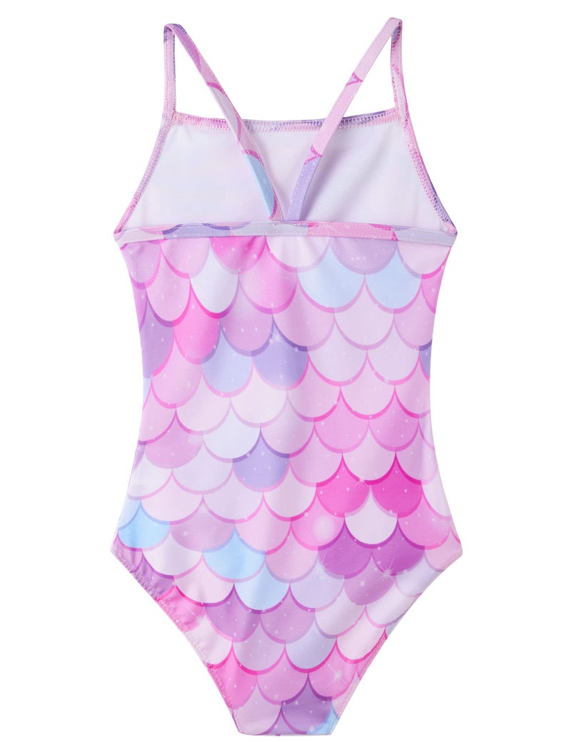 Nokecina Girls Swimsuit One Piece Bathing Suit Size 10-12 Years Old Fashion Mermaid Scales Swimwear for Birthday Gift - Image 2
