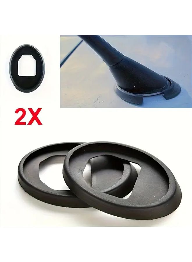 2pcs Car Roof Antenna Base Gasket Rubber Seal Compatible With Golf Passat Fabia Corsa Astra - Image 1