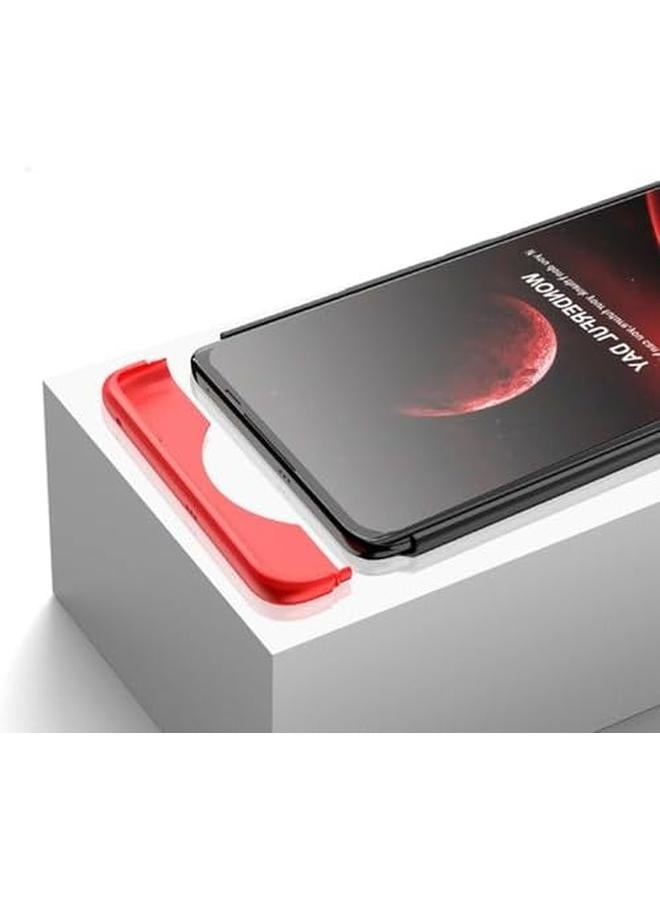 إيروريكس جراب متوافق مع Realme 11 Pro Plus 5G، جراب رفيع للغاية صلب للحماية الكاملة، جراب هاتف نحيف غير لامع مع حامل قابل للإخفاء لهاتف Realme 11 Pro Plus أسود وأحمر - Image 5