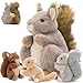 MaoGoLan 4Pcs Squirrels Stuffed Animal Realistic Squirrel Plush Toys with 3 Baby Squirrels for Small Hand Adorable Stuffed Squirrels Gift for Forest Animal LoverGirlsBoysKidsBaby Shower - Image 2