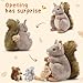 MaoGoLan 4Pcs Squirrels Stuffed Animal Realistic Squirrel Plush Toys with 3 Baby Squirrels for Small Hand Adorable Stuffed Squirrels Gift for Forest Animal LoverGirlsBoysKidsBaby Shower - Image 4