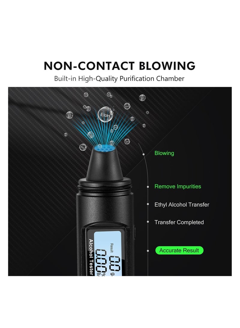 Zikra Portable Breathalyzer, Alcohol Tester Digital Led Display Quick Response, Non-Contact & High-Precision Alcohol Tester, Professional Detection Breath Analyzer Detector for Family, Personal, Driver - Image 5