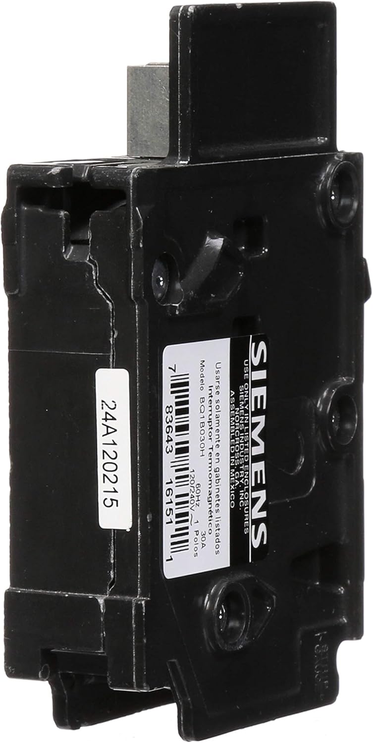 SIEMENS قاطع الدائرة سيمنز BQ1B030H 30 أمبير قطب واحد 120 فولت 22KAIC مدخل ومخرج كابل - Image 4