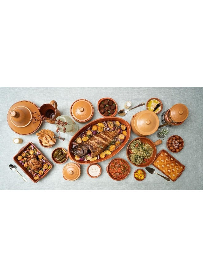 Corzana Terracotta Clay 128 ROUND CASSEROLE Nº. 30 Ø 30cm Weight: 1.60kg - Image 2
