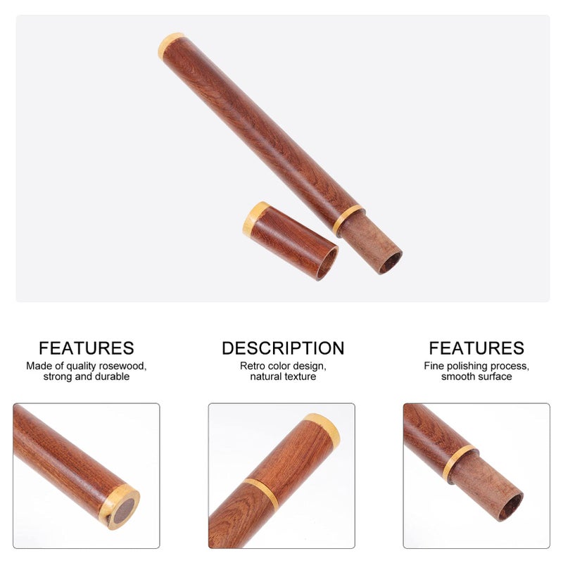 Artibetter 3 Pcs Incense Stick Tea Storage Organizer Incense Packaging Tube Wooden Tube Storage Canister Ebony Container Rosewood Delicate Decorations - Image 5