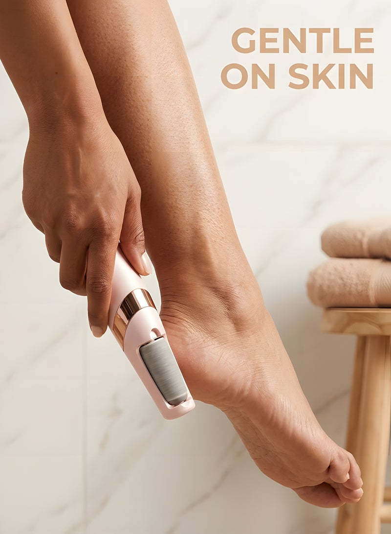 Beauenty Electric Foot File, Feet Callus Remover with 2 Speed of Replacement Rollers & LED Lights, Professional Foot Care Tools for Cracked Heels Calluses & Dead Skin,USB Rechargeable - Image 5