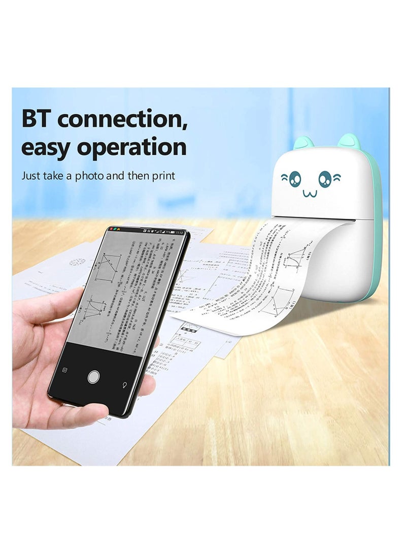ELTRAZONE Portable Mini Pocket Printer BT Thermal Printer with Thermal Printing Paper USB Cable for Note Photo Web Document Printing  - Image 5