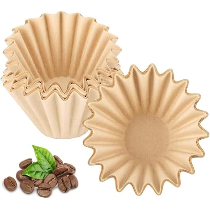 rayihni 50Pcs Unbleached Basket Coffee Filters 24 Cup Disposable Large Size Paper For HomeOfficeTravel HeatResistant 100 Max  NonTearing Fits Most Drip Coffee Makers - Image 2