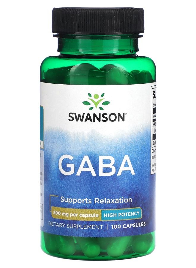SWANSON Gaba High Potency 500 mg 100 Capsules