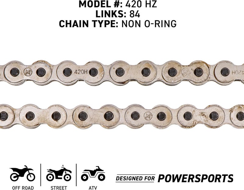NICHE Drive Sprocket Chain Combo for Yamaha PW80 Y-Zinger Front 15 Rear 32 Tooth 420HZ Standard 84 Links - Image 2