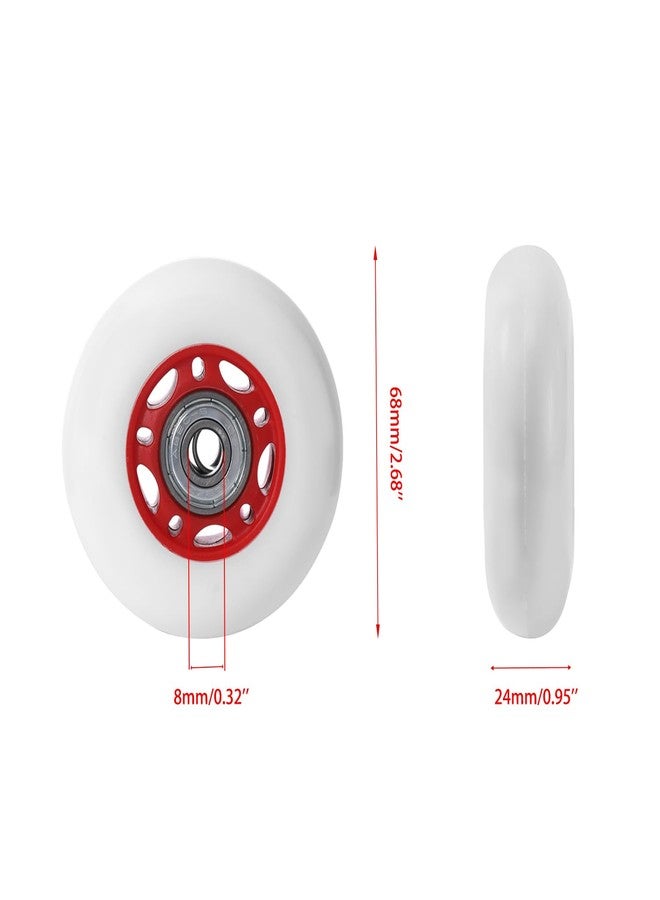 KAMIER عجلات كاميير الدوارة 68 مم × 24 مم بديلة لـ Razor 360 FlashRider RipRider PowerRider Drifting Caster Trike Tricycle RipStik Ripster Kids Scooter Skateboard CasterBoard Wheel Parts Red (عبوة من قطعتين) - Image 5