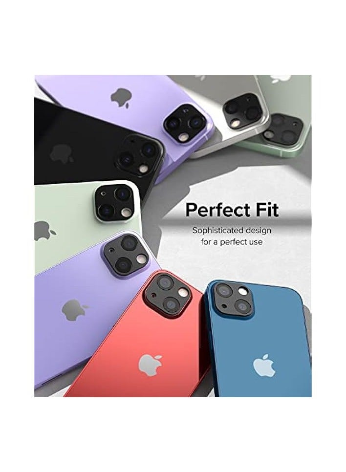 PROMASS Camera Styling Compatible with iPhone 14 Plus, iPhone 14 Camera Lens Protector, Aluminium Frame Tough Protective Cover Sticker - Black - Image 3