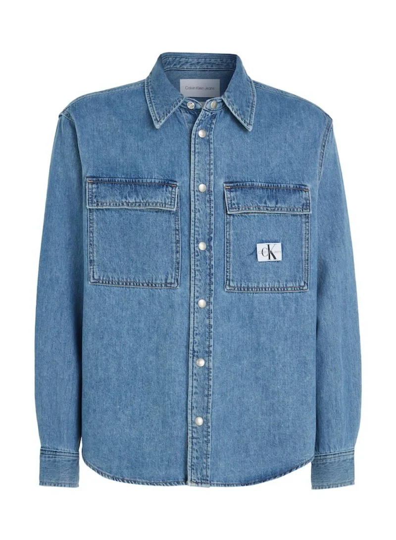 Calvin Klein Jeans Mid Wash Regular Fit Denim Shirt