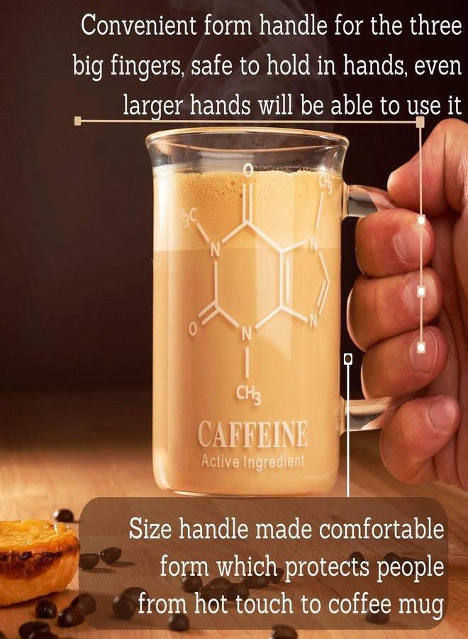 BMC Caffeine Beaker Mug 17 oz (500ml) with Metal Spoon - Chemistry Mug - Borosilicate Glass Coffee Mugs with Handle and Measuring for Coffee/Latte/Tea - Caffeine Molecule Cup - Science Coffee Mug - Image 3