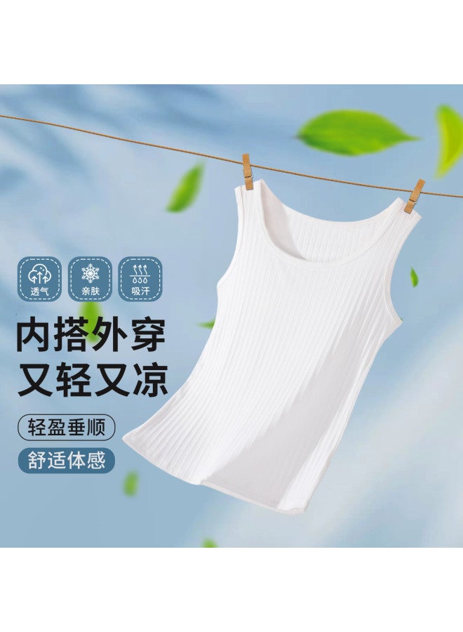 Red Bean Women'S Sleeveless Undershirt, Skin-Friendly, Breathable, Seamless, Back-Enhancing Basic Innerwear Top - Image 2