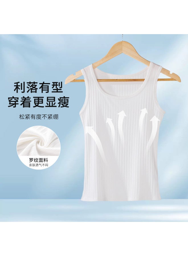 Red Bean Women'S Sleeveless Undershirt, Skin-Friendly, Breathable, Seamless, Back-Enhancing Basic Innerwear Top - Image 3
