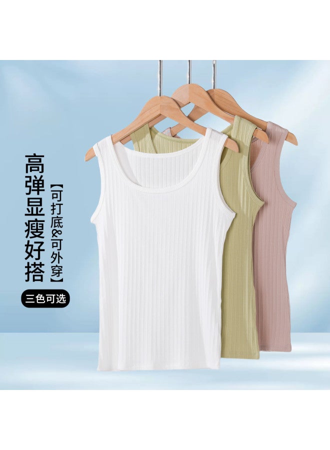 Red Bean Women'S Sleeveless Undershirt, Skin-Friendly, Breathable, Seamless, Back-Enhancing Basic Innerwear Top - Image 4