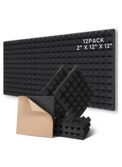 12 Pack Sound Proof Foam Panels for Walls Acoustic Wall Panels Self-Adhesive 12x12x2 Inch High Density Sound Panels Noise Reducing - pzsku/ZFE3BB0058D2EF7C5D20AZ/45/_/1722311537/8833cb1e-0141-4773-b539-4dc8f0204ec8