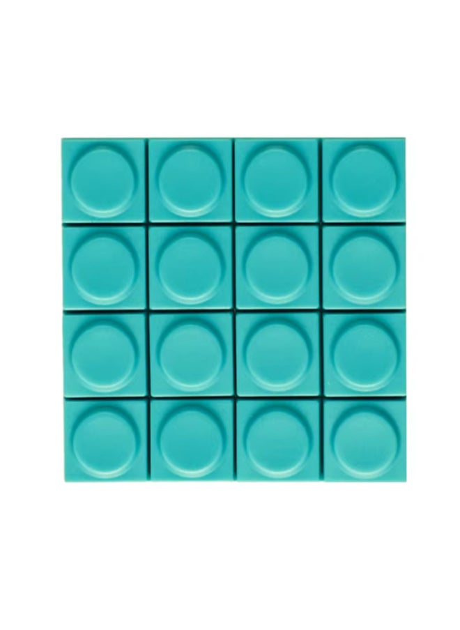 Generic - Doys Color Building Block Toy Key Cap 1U Non-engraved 16 Colors Transparent Frosted German PC Mechanical Chain Key Cap-Color:Pbt Cyan*1 Piece - Image 1