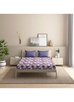 Wakefit Wakefit Bedsheet for Double Bed King Size, King Size Bed Sheet Cotton, Elastic Bedsheets for King Size Bed, Cotton with 2 Pillow Covers (Elastic Fitted Sheet 78x72 : Mambo)  - Image 4