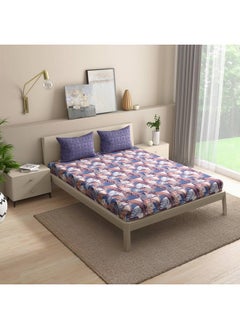 Wakefit Wakefit Bedsheet for Double Bed King Size, King Size Bed Sheet Cotton, Elastic Bedsheets for King Size Bed, Cotton with 2 Pillow Covers (Elastic Fitted Sheet 78x72 : Mambo)  - Image 2