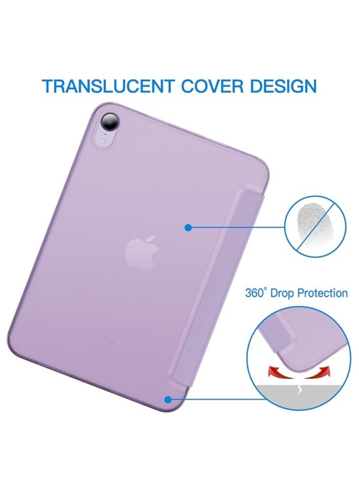 General - Case for iPad mini (A17 Pro, 2024 Model, 7th Generation) / mini 6 (2021 Model, 6th Generation), Slim Stand Hard Back Shell Smart Cover with Auto Wake/Sleep - Image 1