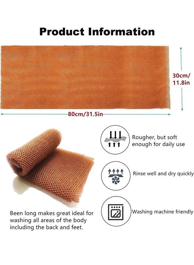 2 Pieces Bath Towel Set Back Scrubber Body Exfoliating Cloth for Shower Long-Handled Back Scrubbers Shower Towel Soft Nylon Material - Image 2