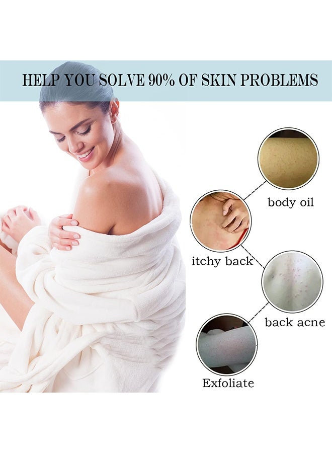 2 Pieces Bath Towel Set Back Scrubber Body Exfoliating Cloth for Shower Long-Handled Back Scrubbers Shower Towel Soft Nylon Material - Image 5