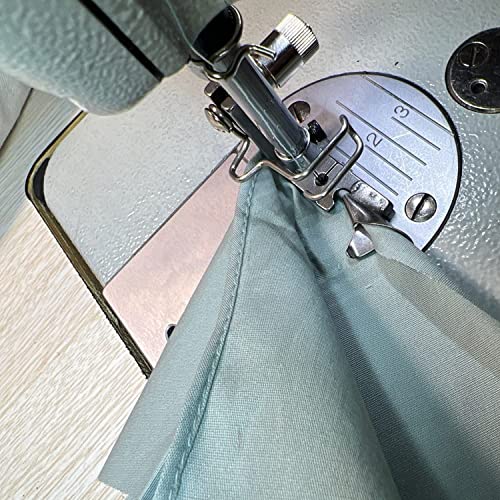 Jasol 2 Piece Industrial Curved Scroll Hemmer Foot 3/16"+1/4" Hem Pull Tube Presser Foot Crimping Presser Foot Compatible with Industrial Sewing Machine Like Brother Juki Jack Universal Machine - Image 4