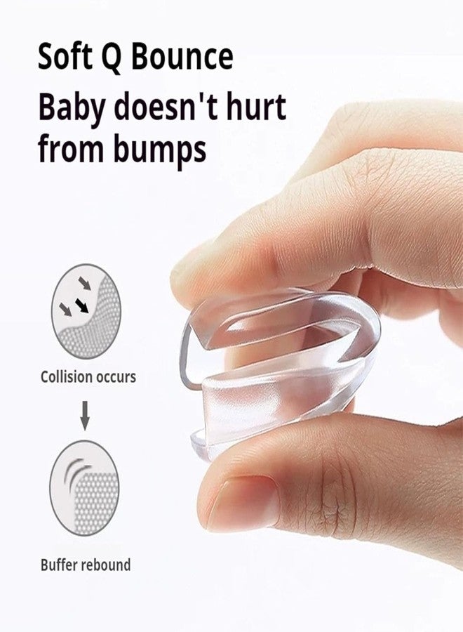 VIDORA Transparent Table Corners Edge Protector - Durable, T-Shaped Baby Proofing for Safety Against Sharp Furniture, Strong Adhesive Soft Silicone Guards (Pack of 4) - Image 3