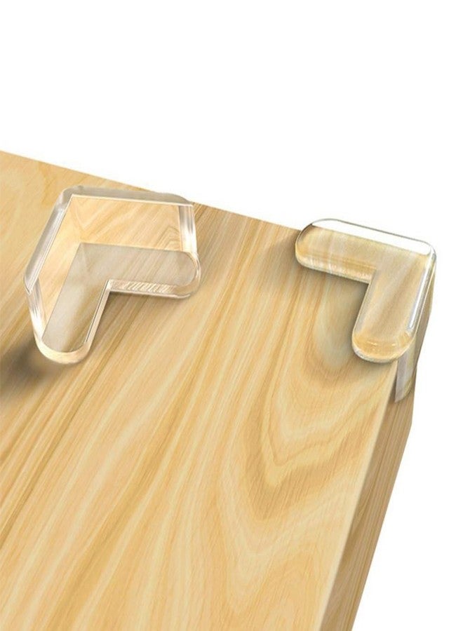 VIDORA Transparent Table Corners Edge Protector - Durable, T-Shaped Baby Proofing for Safety Against Sharp Furniture, Strong Adhesive Soft Silicone Guards (Pack of 4) - Image 1