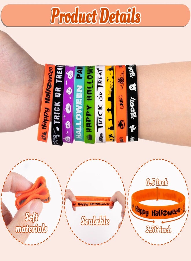 Moon Boat 144pcs Halloween Party Favors for Kids - Silicone Bracelets Bulk, Trick or Treat Toys, Goodie Bag Stuffers, Classroom Prizes, Gifts for Teens, Adults - Image 4