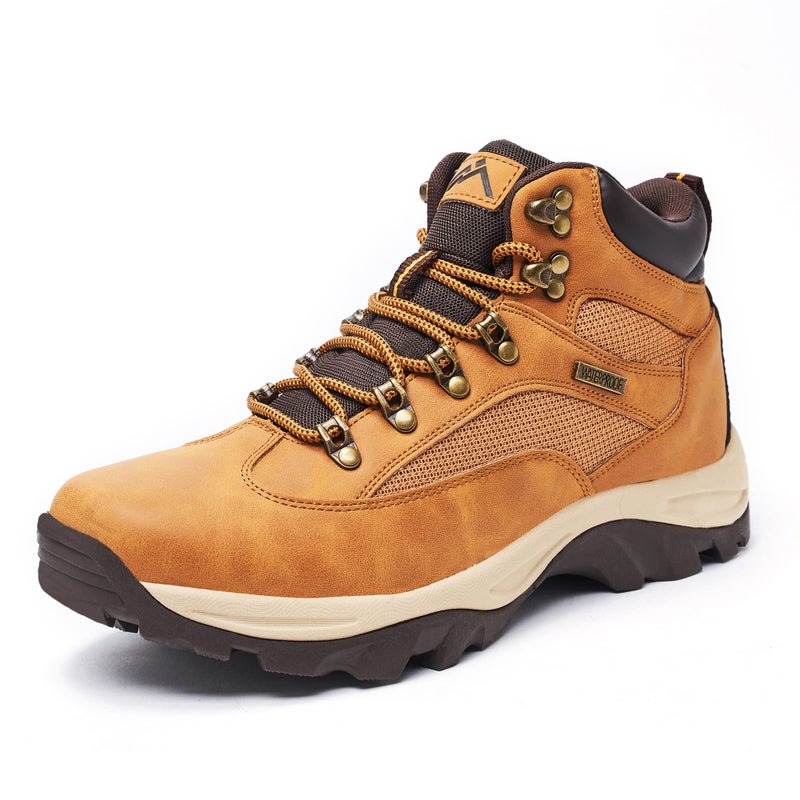 CC-Los Men's Waterproof Hiking Boots Outdoor Relaxed Fit Lightweight Wheat Size 13 - Image 1