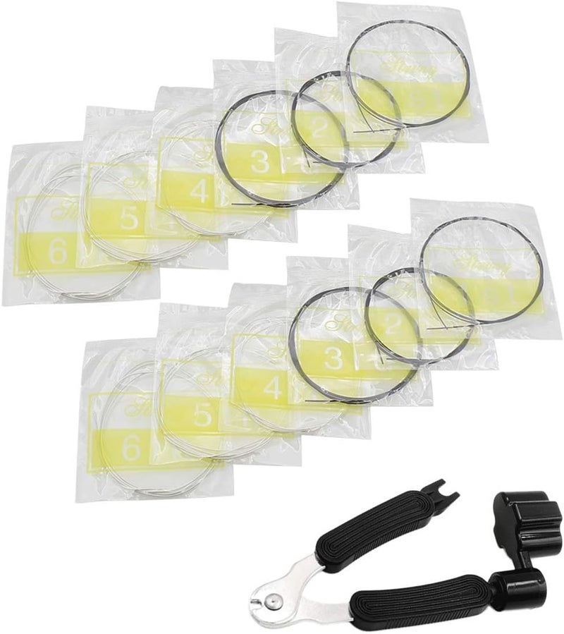 JYsun Black Nylon Classical Guitar Strings - 2 Sets and 3 in 1 Restringing Tool with Winder, Cutter, Pin Puller - Image 2