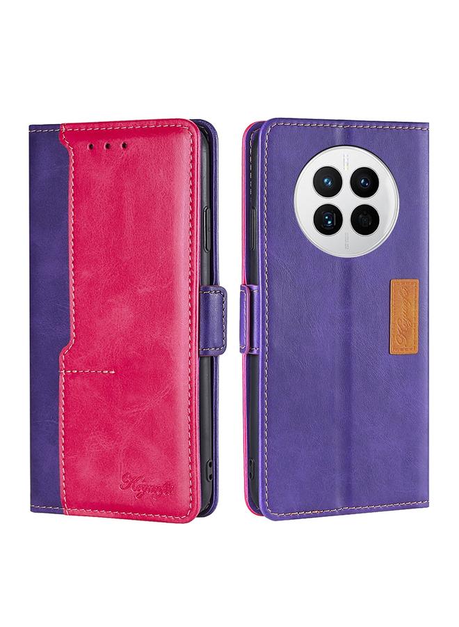 S-TOP Case For Huawei Mate 50 Contrast Color Side Buckle Leather Phone Case - Image 1