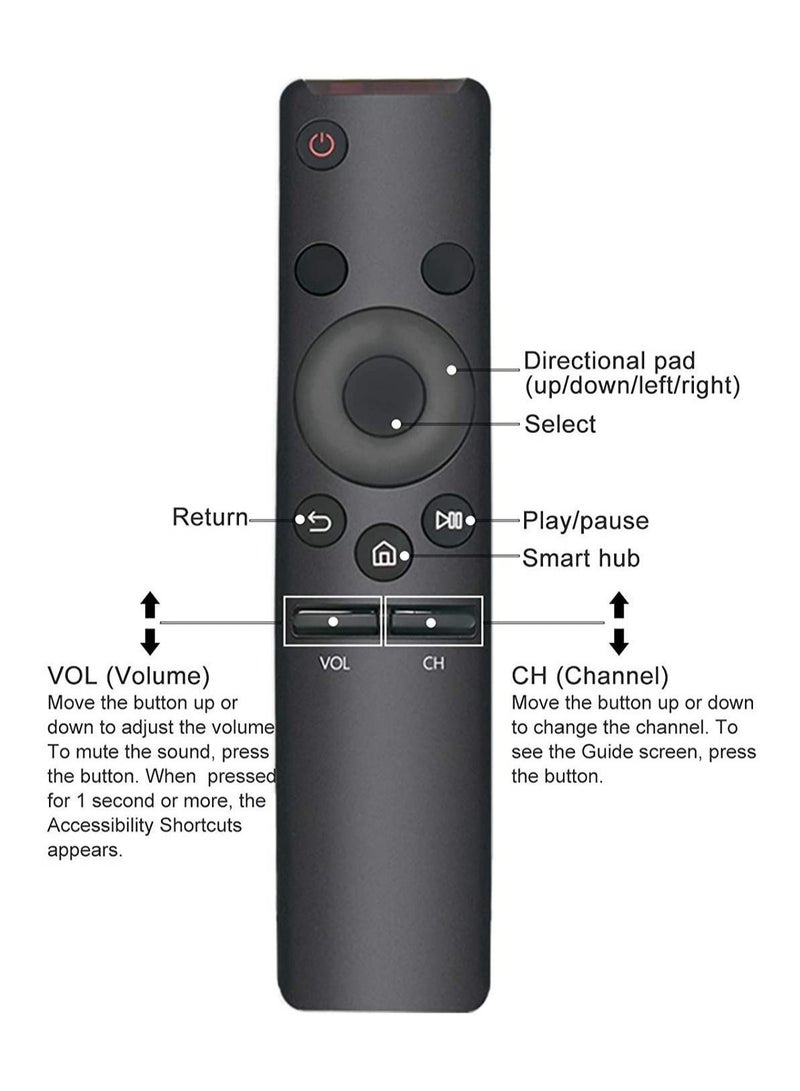 vesus Remote Control for Samsung KU7350 Smart TV UA55K5500 UA55K5520 UA55K5570 UA55K6000 UA32K5570 UA40KU6000 - Image 3