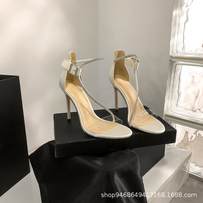 Summer Fairy Style High Heels Sandals Women White/White