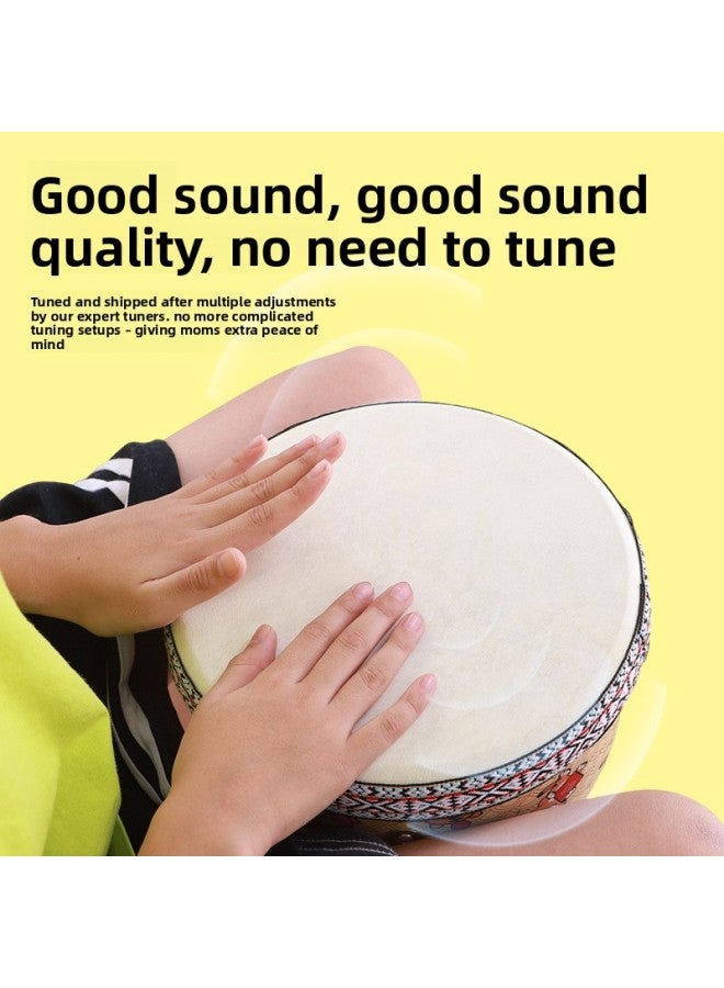 Somali Goat African Drum For Adults and Children Beginners Hand Drum Professional Performance Teaching Drum Colour:Big 8inch pvc tuning-free sheepskin space rocket - Image 4