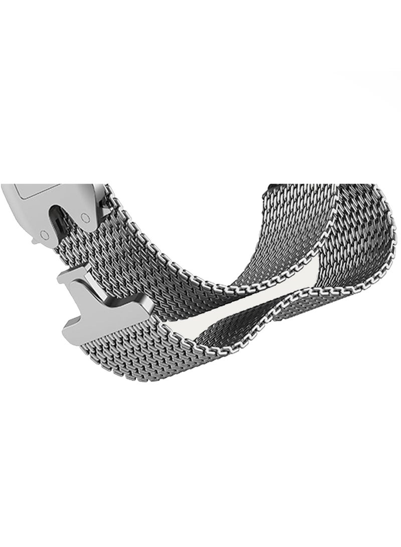 CATANES Milanese Loop for Apple Watch Band Ultra 2 Band Ultra 49mm 46mm 45mm 44mm, Parachute-Style Buckle Stainless Steel Mesh Metal Band for iWatch Series 10-1 SEÂ - Natural Titanium - Image 3