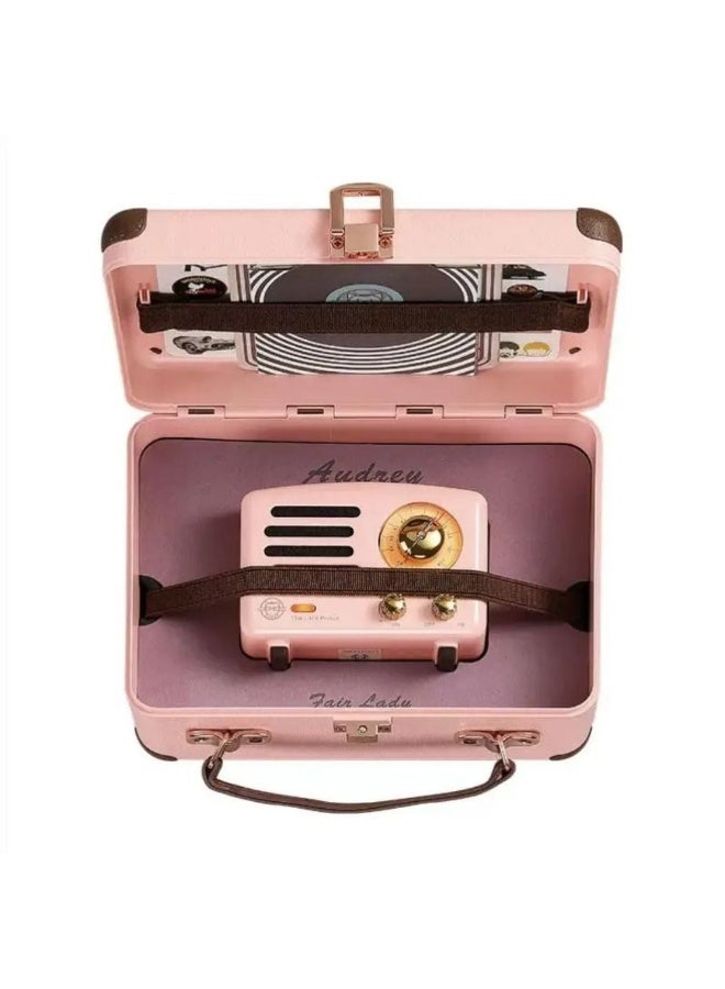 Muzen The Little Prince OTR Bluetooth Wireless Speaker, FM Radio, Metal Music Player, Pink - Image 1